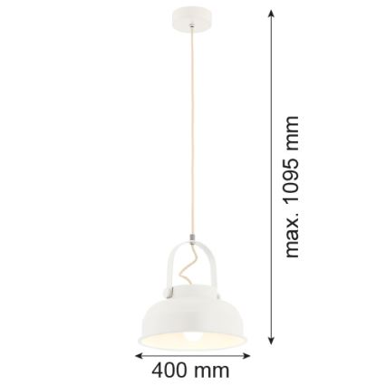 Argon 8284 - Luster na sajli DAKOTA 1xE27/15W/230V beli