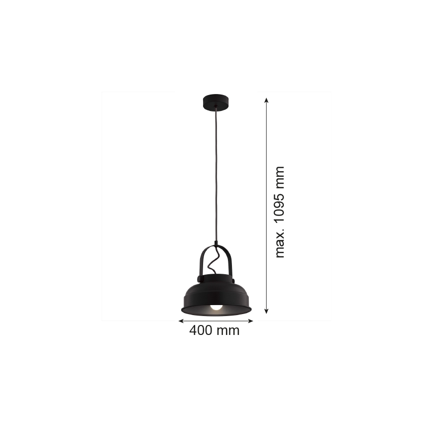 Argon 8285 - Luster na sajli DAKOTA 1xE27/15W/230V crno