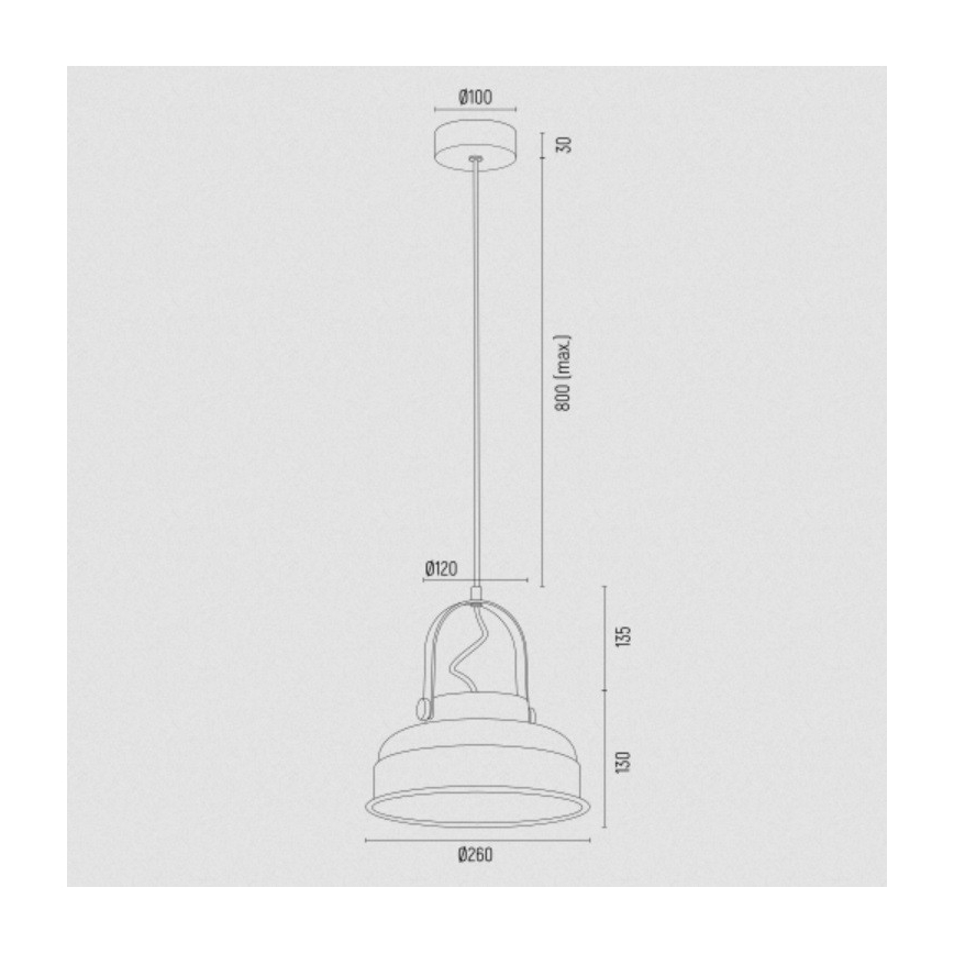 Argon 8285 - Luster na sajli DAKOTA 1xE27/15W/230V crno