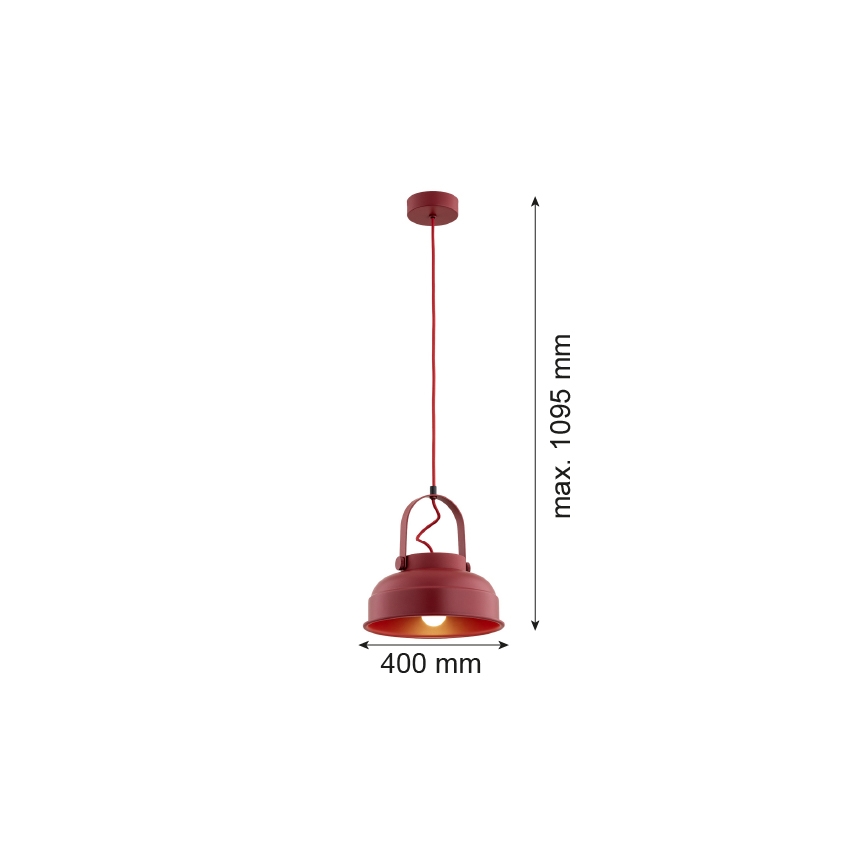 Argon 8286 - Luster na sajli DAKOTA 1xE27/15W/230V crveno