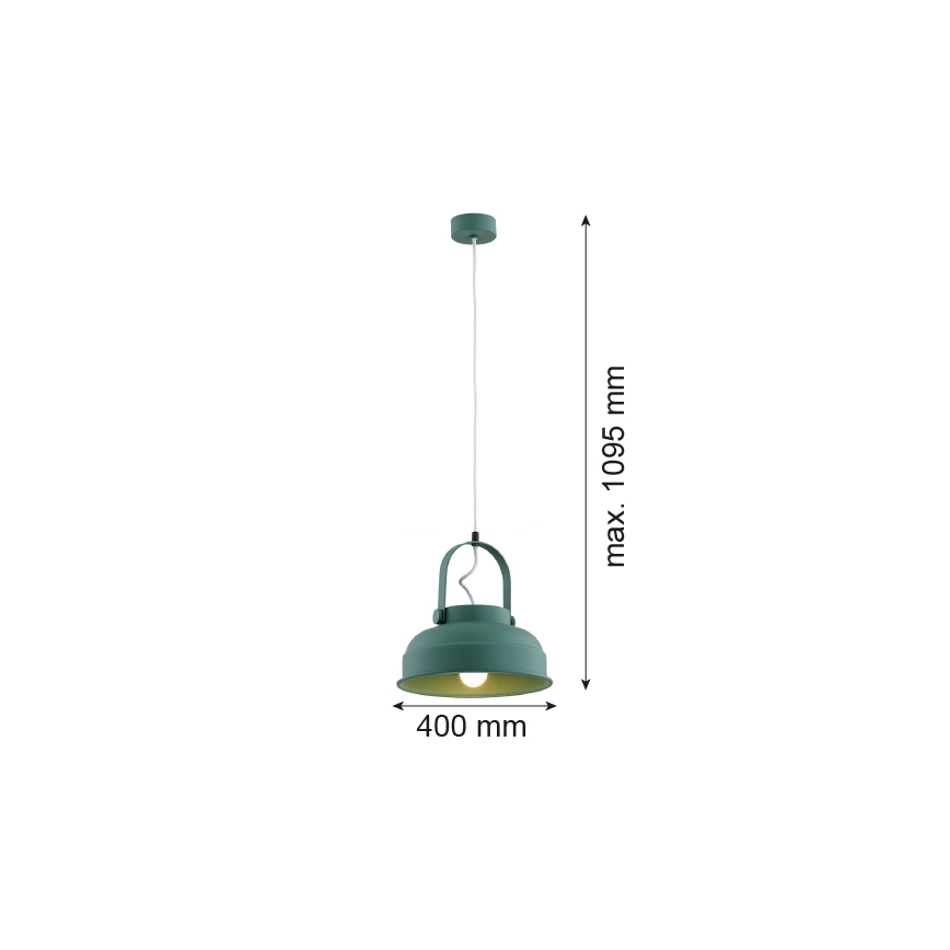 Argon 8287 - Luster na sajli DAKOTA 1xE27/15W/230V zelena