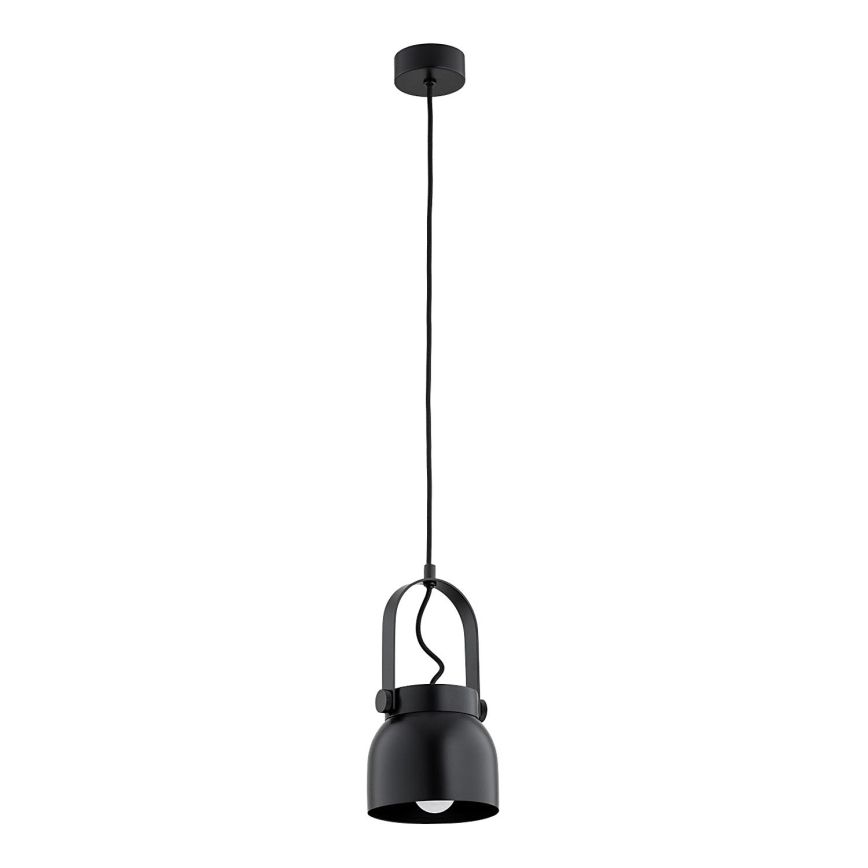 Argon 8291 - Luster na sajli LOGAN 1xE27/15W/230V pr. 14 cm crno