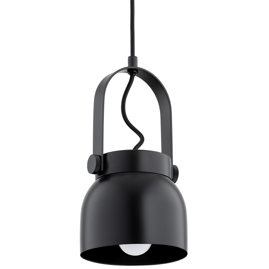 Argon 8291 - Luster na sajli LOGAN 1xE27/15W/230V pr. 14 cm crno