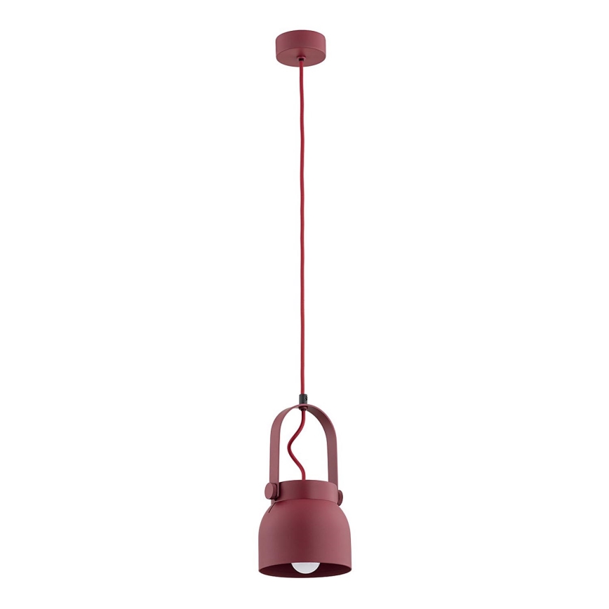 Argon 8292 - Luster na sajli LOGAN 1xE27/15W/230V pr. 14 cm crveno