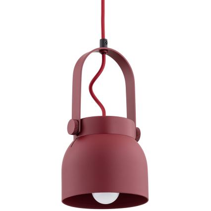 Argon 8292 - Luster na sajli LOGAN 1xE27/15W/230V pr. 14 cm crveno