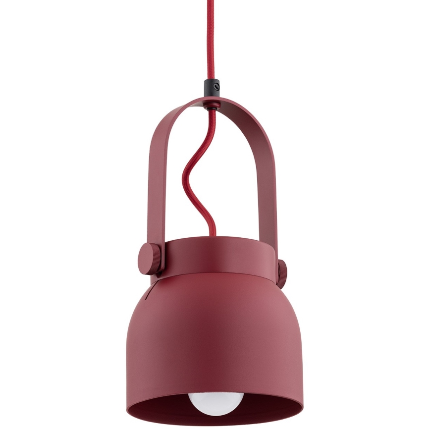 Argon 8292 - Luster na sajli LOGAN 1xE27/15W/230V pr. 14 cm crveno