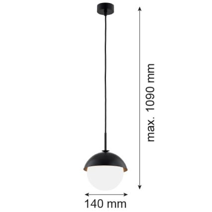 Argon 8295 - Luster na sajli CAPPELLO 1xE27/15W/230V crno