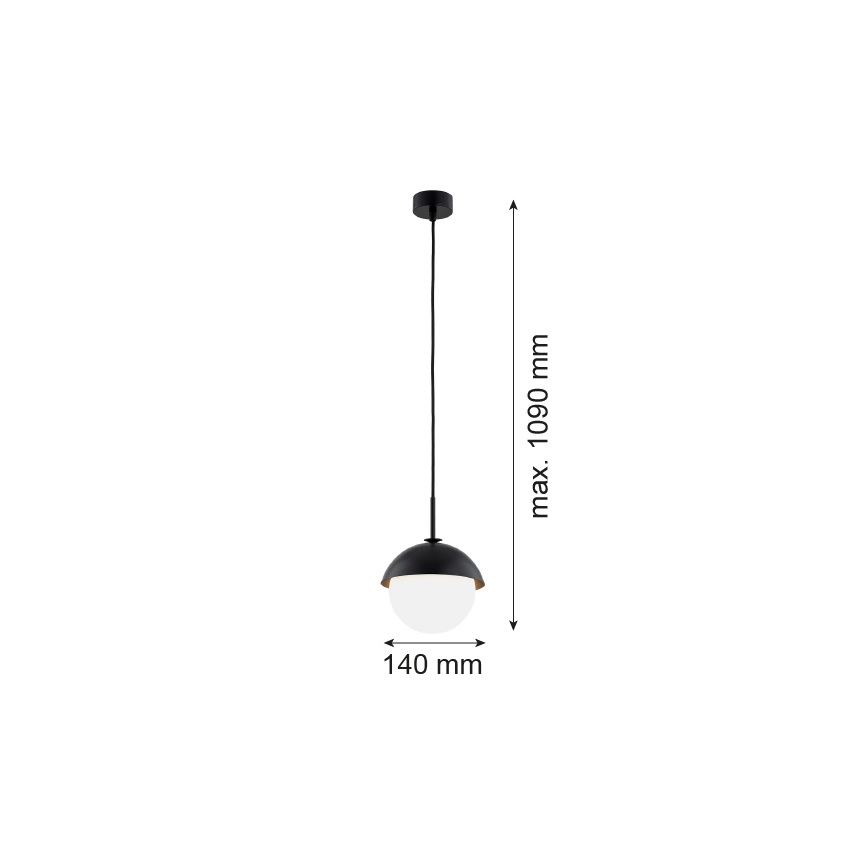 Argon 8295 - Luster na sajli CAPPELLO 1xE27/15W/230V crno