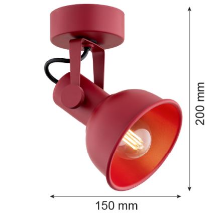 Argon 8298 - Reflektorska lampa LENORA 1xE14/7W/230V crveno