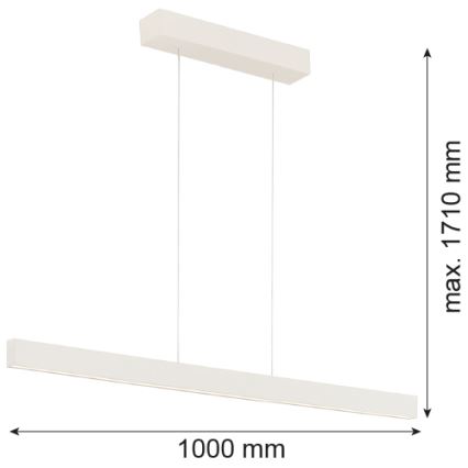 Argon 8302 - LED luster na sajli BALANS LED/35W/230V 3000K kremasta