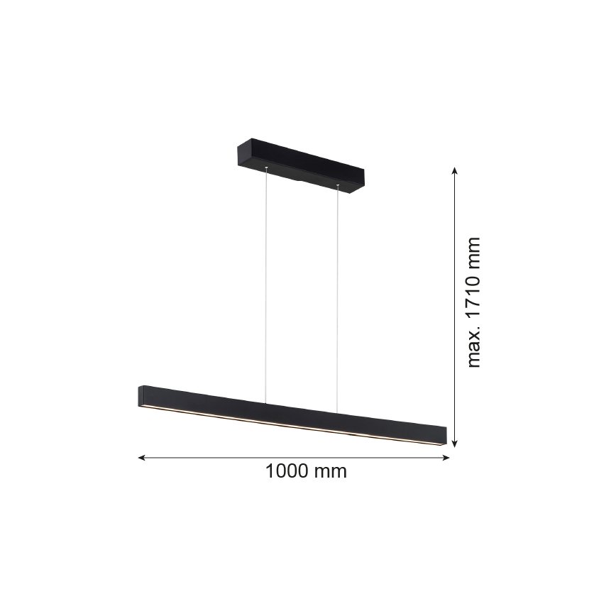 Argon 8303 - LED luster na sajli BALANS LED/35W/230V 3000K crno