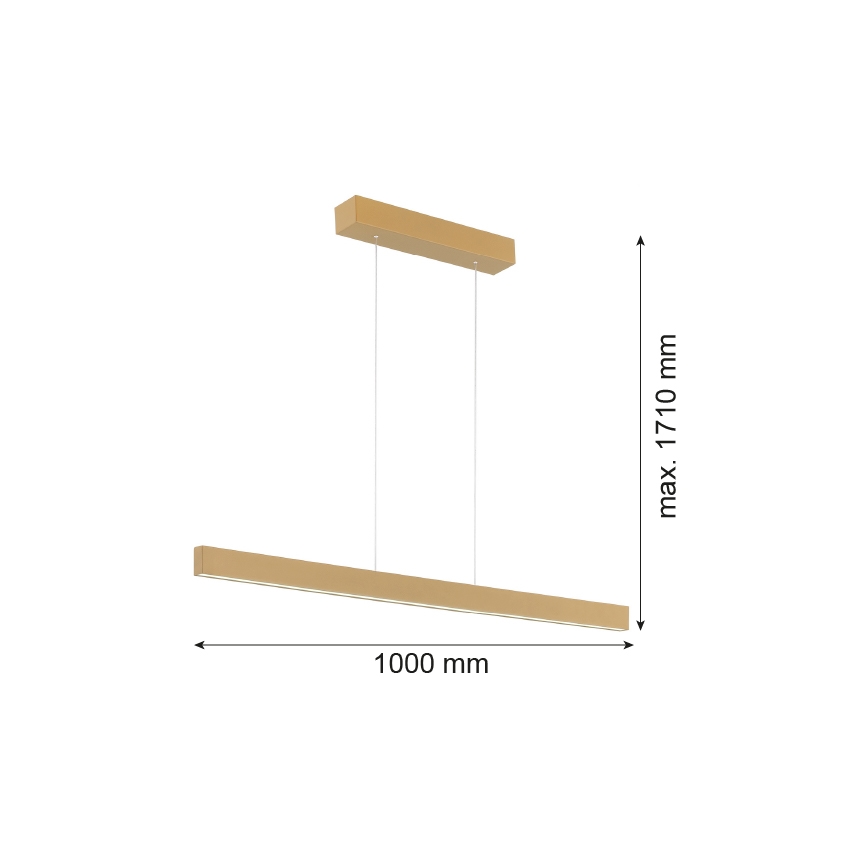 Argon 8306 - LED luster na sajli BALANS LED/35W/230V 3000K zlatna