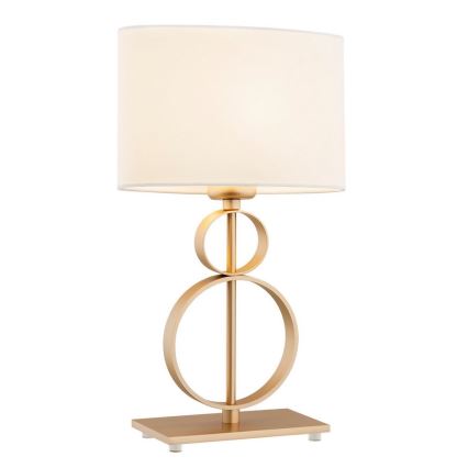 Argon 8310 - Stona lampa PERSEO 1xE27/15W/230V 42 cm kremasta/zlatna
