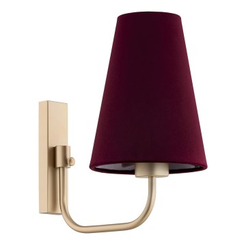 Argon 8313 - Zidna lampa SAFIANO 1xE27/15W/230V burgundi