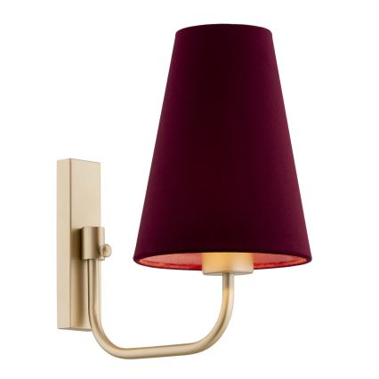 Argon 8313 - Zidna lampa SAFIANO 1xE27/15W/230V burgundi