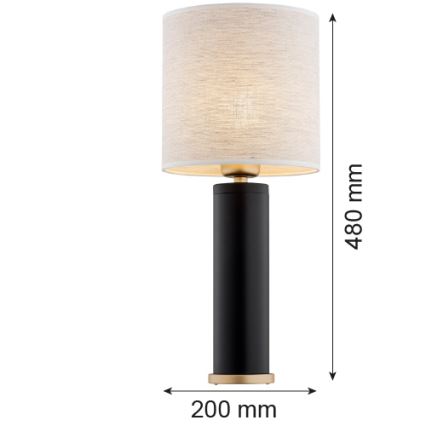 Argon 8316 - Stona lampa RIVA 1xE27/15W/230V 48 cm crno