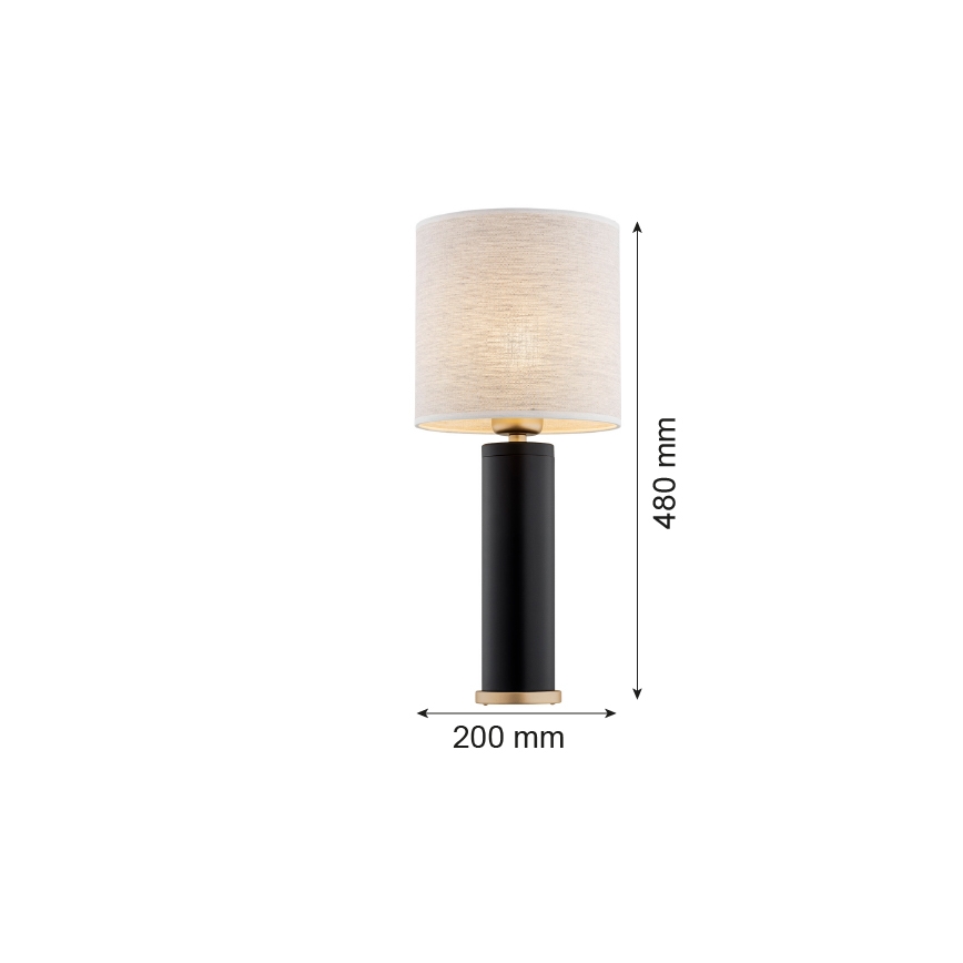Argon 8316 - Stona lampa RIVA 1xE27/15W/230V 48 cm crno