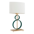 Argon 8317 - Stona lampa PERSEO 1xE27/15W/230V 42 cm krem/zelena