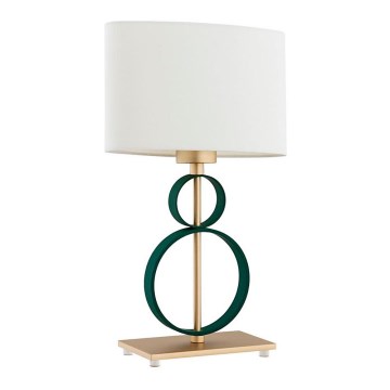 Argon 8317 - Stona lampa PERSEO 1xE27/15W/230V 42 cm kremasta/zelena