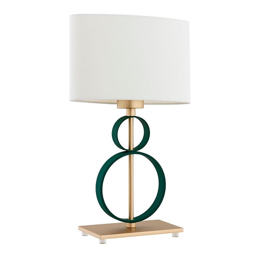 Argon 8317 - Stona lampa PERSEO 1xE27/15W/230V 42 cm kremasta/zelena