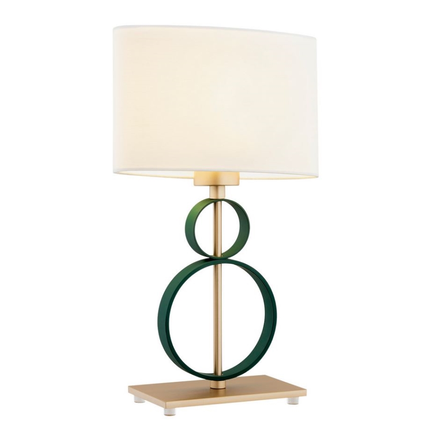 Argon 8317 - Stona lampa PERSEO 1xE27/15W/230V 42 cm kremasta/zelena