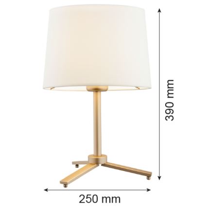 Argon 8318 - Stona lampa CAVALINO 1xE27/15W/230V 39 cm kremasta/zlatna