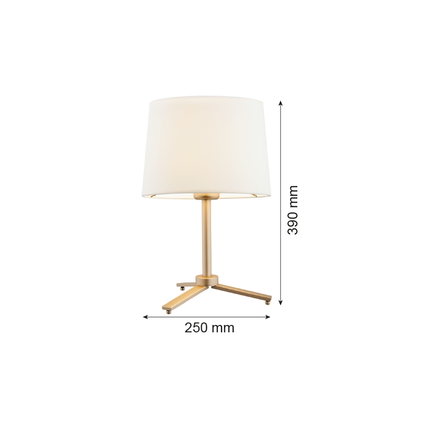 Argon 8318 - Stona lampa CAVALINO 1xE27/15W/230V 39 cm kremasta/zlatna