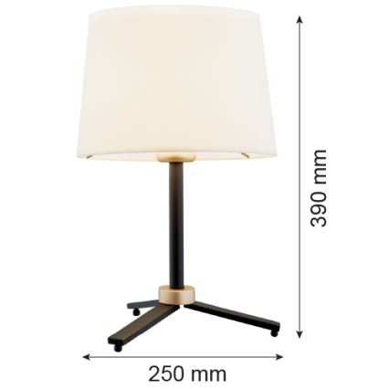 Argon 8319 - Stona lampa CAVALINO 1xE27/15W/230V 39 cm kremasta/crno