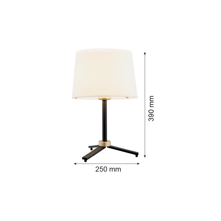 Argon 8319 - Stona lampa CAVALINO 1xE27/15W/230V 39 cm kremasta/crno