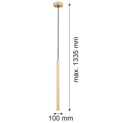 Argon 8327 - LED luster na sajli RIO LED/4,2W/230V 3000K zlatna