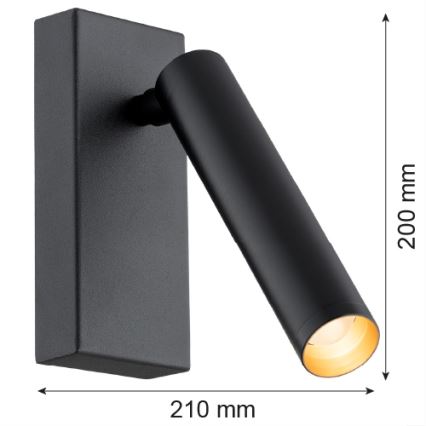 Argon 8328 - LED Zidna reflektorska lampa RIO LED/4,2W/230V 3000K crno