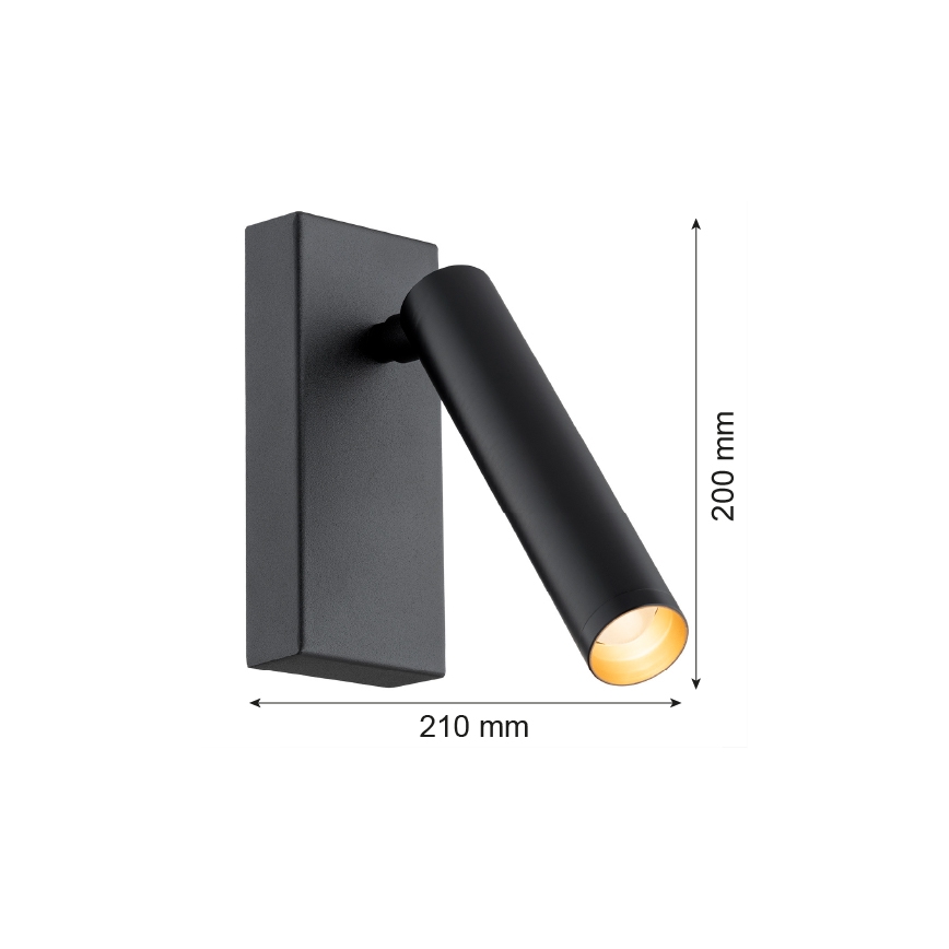 Argon 8328 - LED Zidna reflektorska lampa RIO LED/4,2W/230V 3000K crno