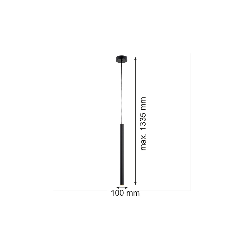 Argon 8329 - LED luster na sajli RIO LED/4,2W/230V 3000K crno