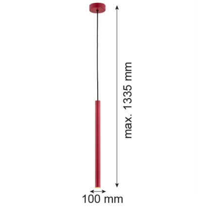 Argon 8331 - LED luster na sajli RIO LED/4,2W/230V 3000K crveno