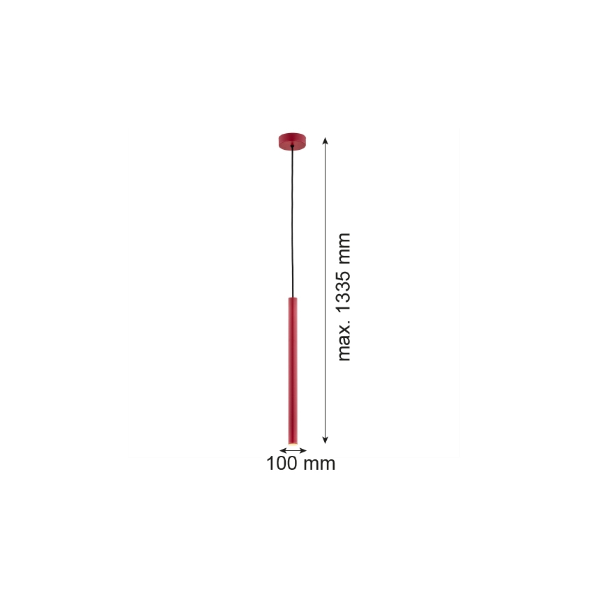 Argon 8331 - LED luster na sajli RIO LED/4,2W/230V 3000K crveno