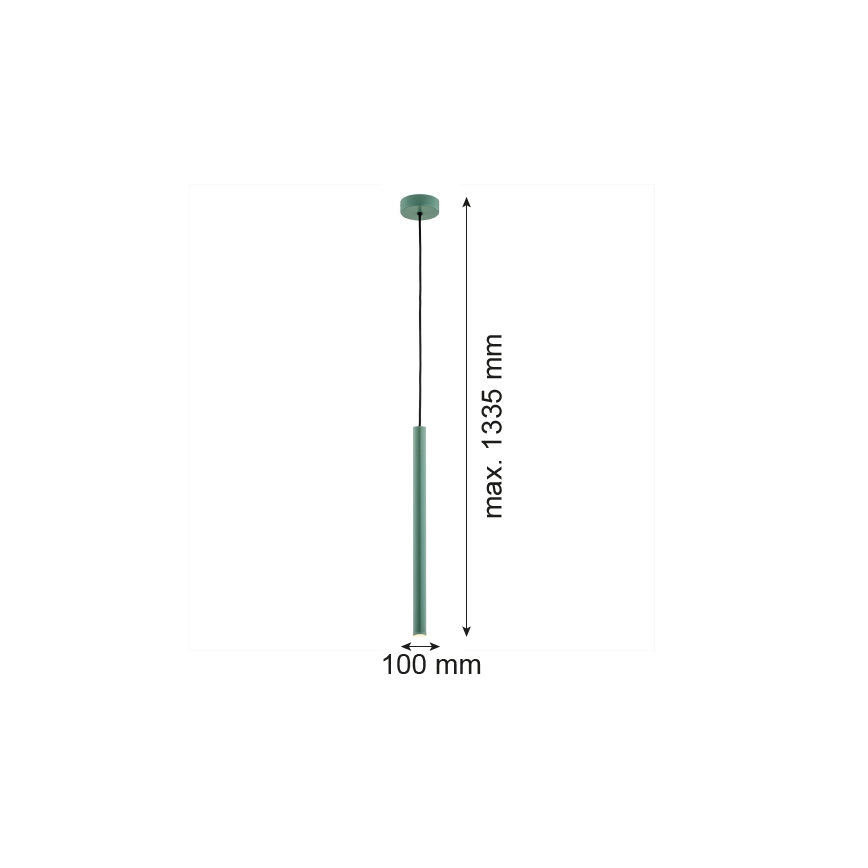 Argon 8333 - LED luster na sajli RIO LED/4,2W/230V 3000K zelena