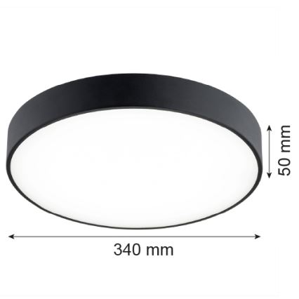 Argon 8348 - LED Plafonjera TIAMO LED/22W/230V 4000K crno