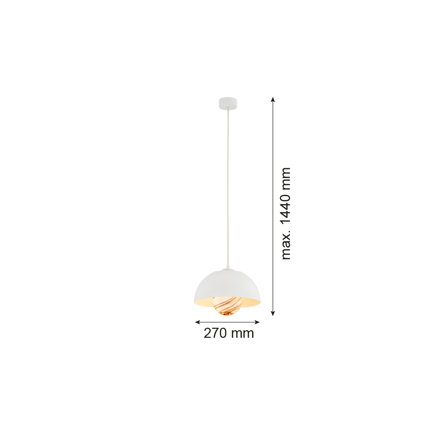 Argon 8443 - Luster na sajli PIAVA 1xE14/7W/230V alabaster beli