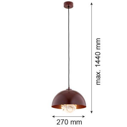 Argon 8444 - Luster na sajli PIAVA 1xE14/7W/230V alabaster braon