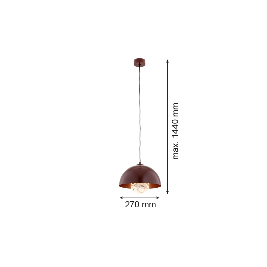 Argon 8444 - Luster na sajli PIAVA 1xE14/7W/230V alabaster braon