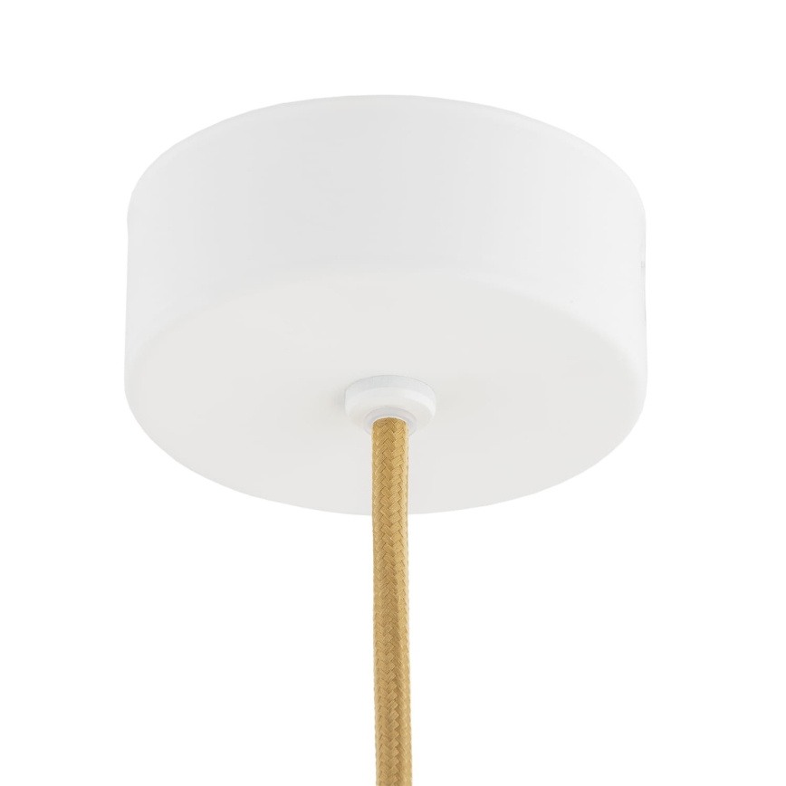 Argon 8451 - Luster na sajli ALMIROS 1xE14/7W/230V pr. 12 cm alabaster beli/zlatna
