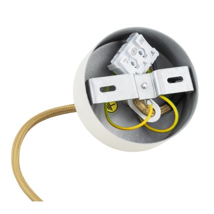Argon 8451 - Luster na sajli ALMIROS 1xE14/7W/230V pr. 12 cm alabaster beli/zlatna