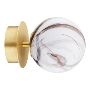 Argon 8453 - Zidna lampa FABIO 1xE14/7W/230V alabaster zlatna