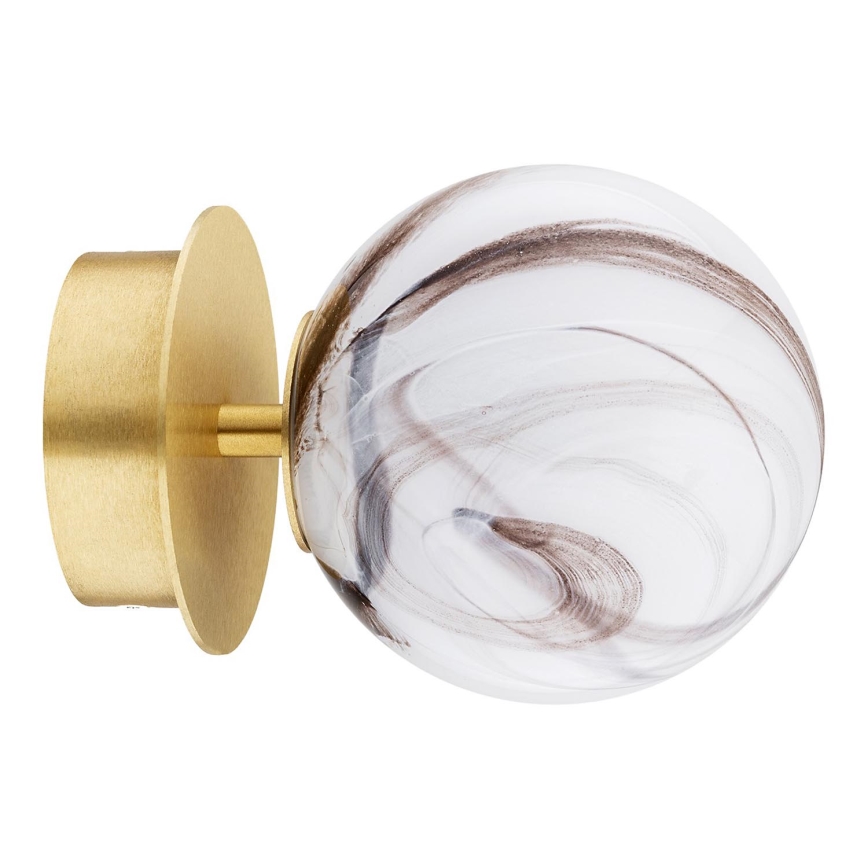 Argon 8453 - Zidna lampa FABIO 1xE14/7W/230V alabaster zlatna