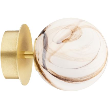 Argon 8453 - Zidna lampa FABIO 1xE14/7W/230V alabaster zlatna