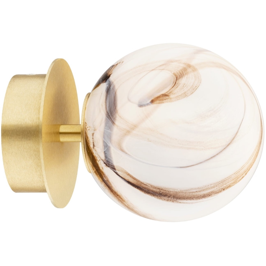 Argon 8453 - Zidna lampa FABIO 1xE14/7W/230V alabaster zlatna