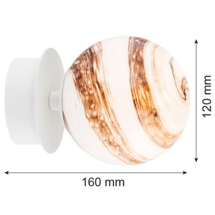 Argon 8454 - Zidna lampa FABIO 1xE14/7W/230V alabaster beli