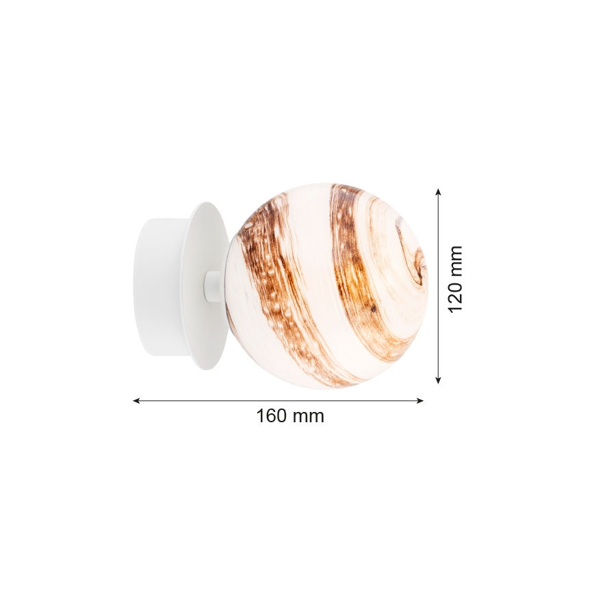 Argon 8454 - Zidna lampa FABIO 1xE14/7W/230V alabaster beli
