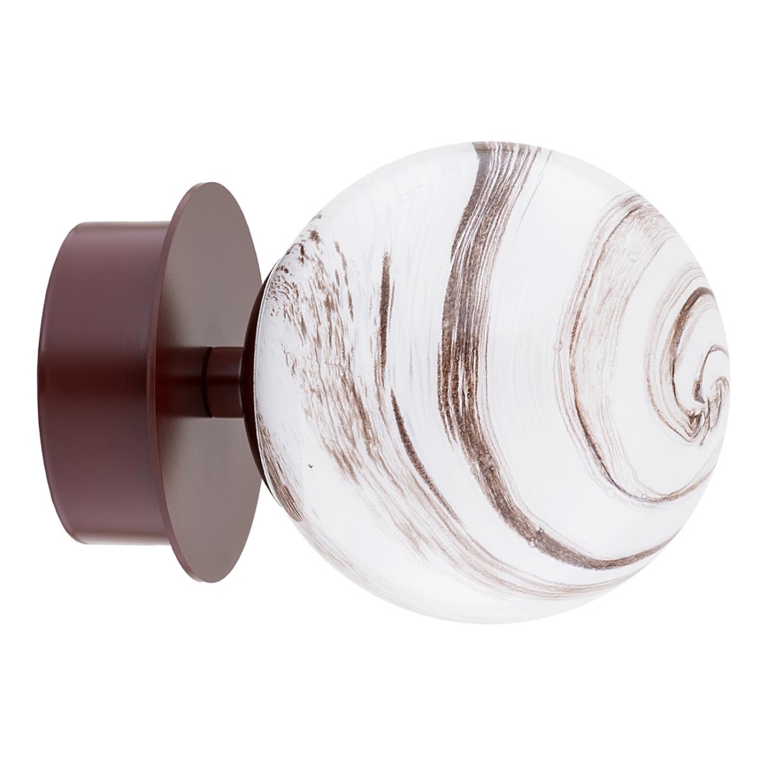 Argon 8455 - Zidna lampa FABIO 1xE14/7W/230V alabaster braon