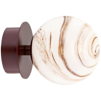 Argon 8455 - Zidna lampa FABIO 1xE14/7W/230V alabaster braon